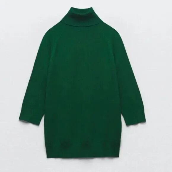 NWT Zara High Collar Turtleneck 3/4 Sleeve - Picture 3 of 9